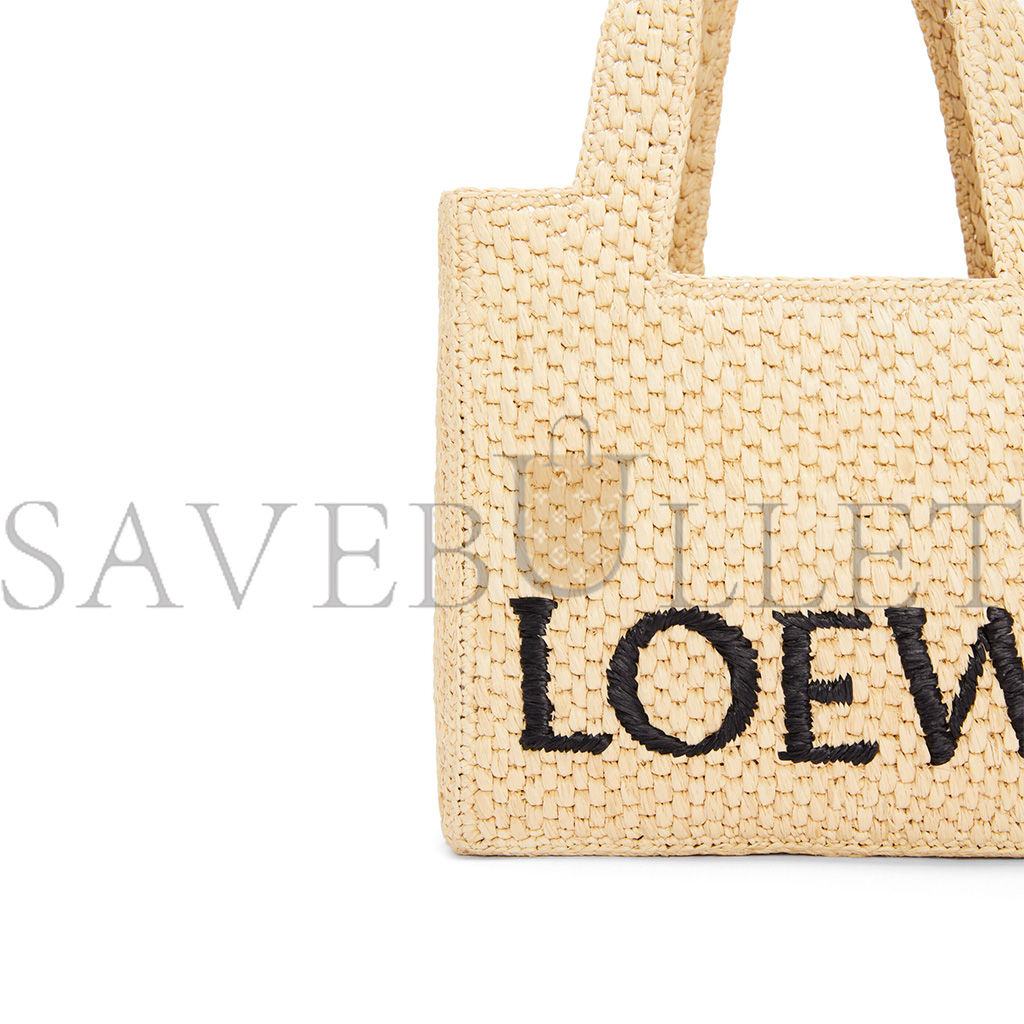LOEWE SMALL FONT TOTE IN RAFFIA A685B59X03 (24*19.5*11cm) LOEWE SMALL FONT TOTE IN RAFFIA A685B59X03 (24*19.5*11cm)